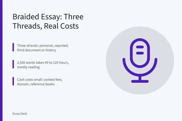 Braided essay structure with three woven strands and cost breakdown. Braided essay: how to weave three threads without losing the reader