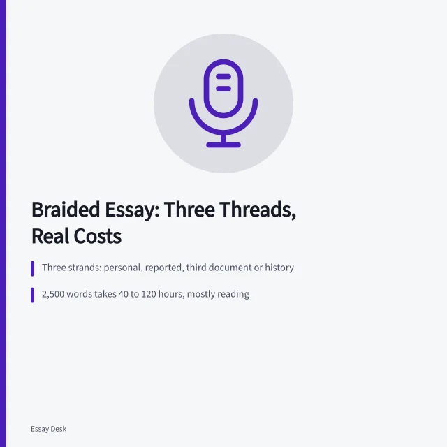 Braided essay structure with three woven strands and cost breakdown. Braided essay: how to weave three threads without losing the reader