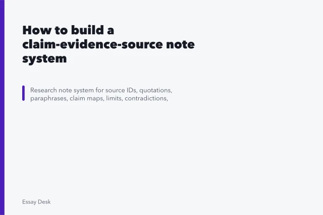How to build a claim-evidence-source note system. How to build a claim-evidence-source note system
