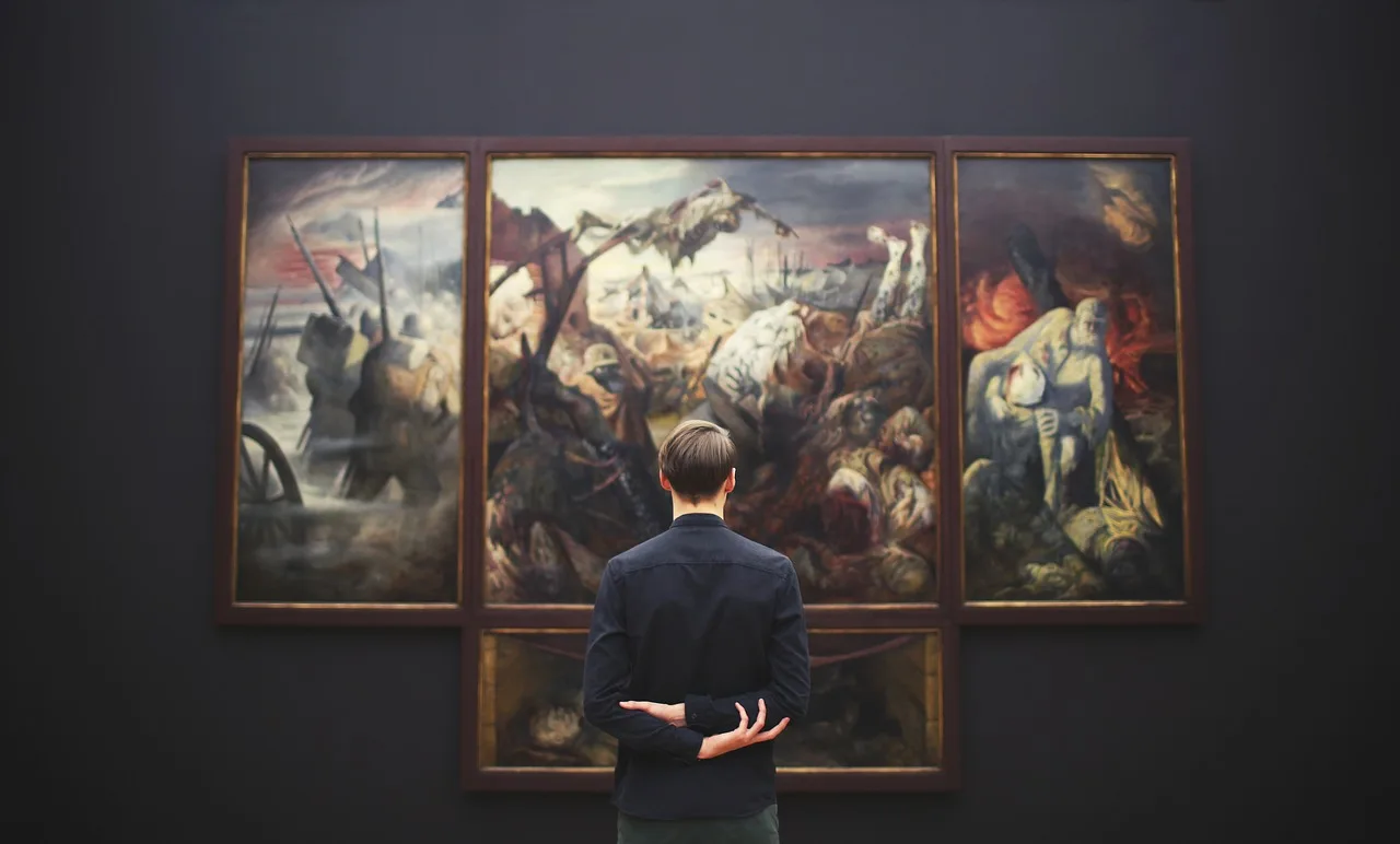 people, man, art, museum, paint, frame, wall, analyze, critic, interpret, gray art, gray wall, gray frame, gray painting, gray paint, museum, museum, museum, museum, museum, critic, critic. Cultural criticism evidence and context checklist