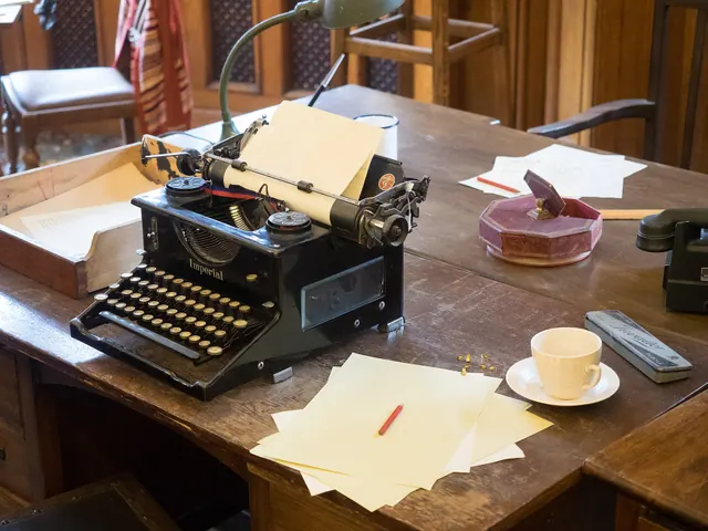 Desk with a typewriter in the mansion at Bletchley Park. Deduction, induction, analogy, and causal reasoning compared