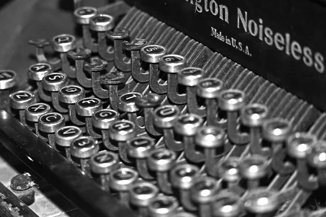 old typewriter, typewriter, retro, write, antique, machine, keyboard, nostalgia, office, keys, letters, desk, old, writer, journalist, paper, story, historical, library, document. Verifying a disputed historical anecdote for an essay: a worked case